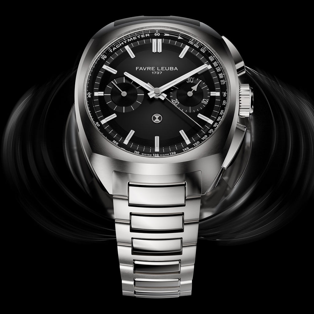 FAVRE LEUBA Chief Chronograph – Black Dial, Steel Bracelet — 5
