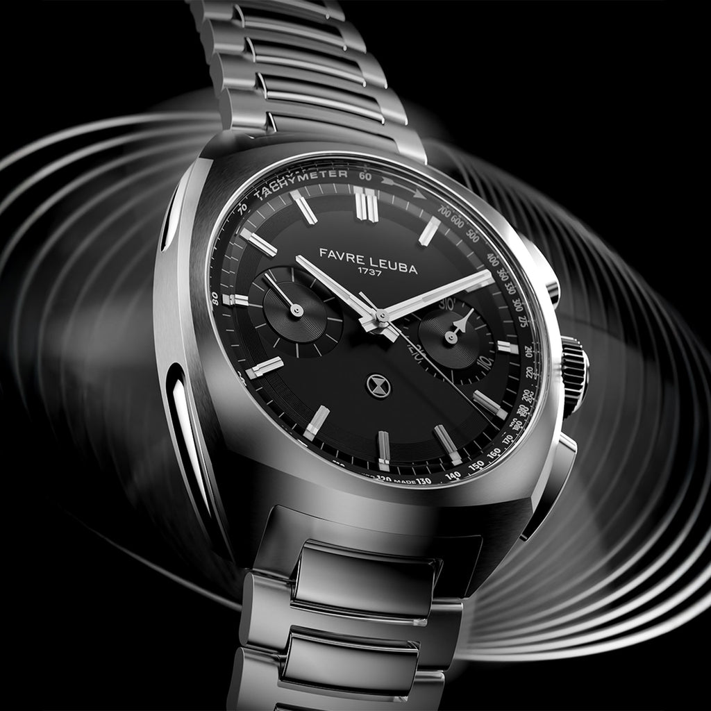 FAVRE LEUBA Chief Chronograph – Black Dial, Steel Bracelet — 6