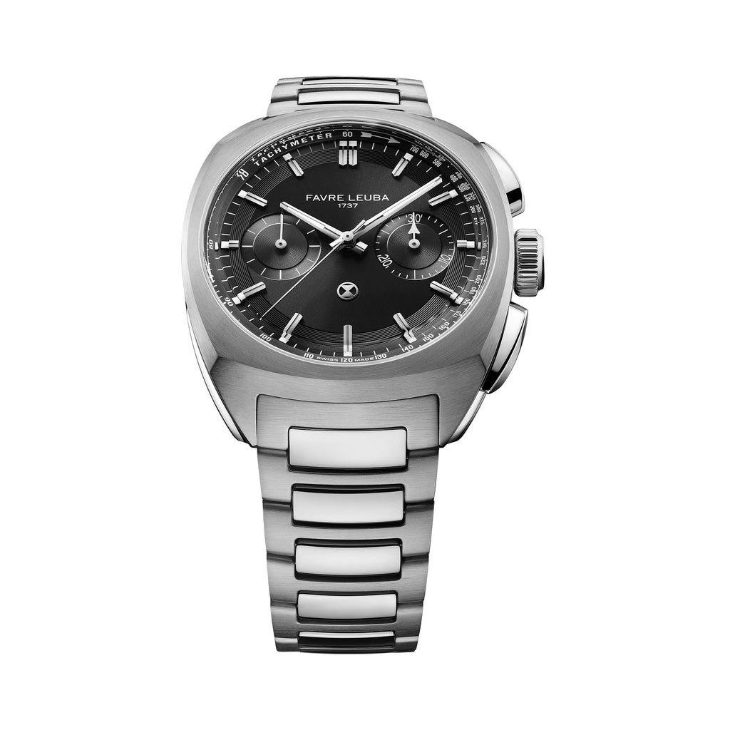 FAVRE LEUBA Chief Chronograph – Black Dial, Steel Bracelet — 7
