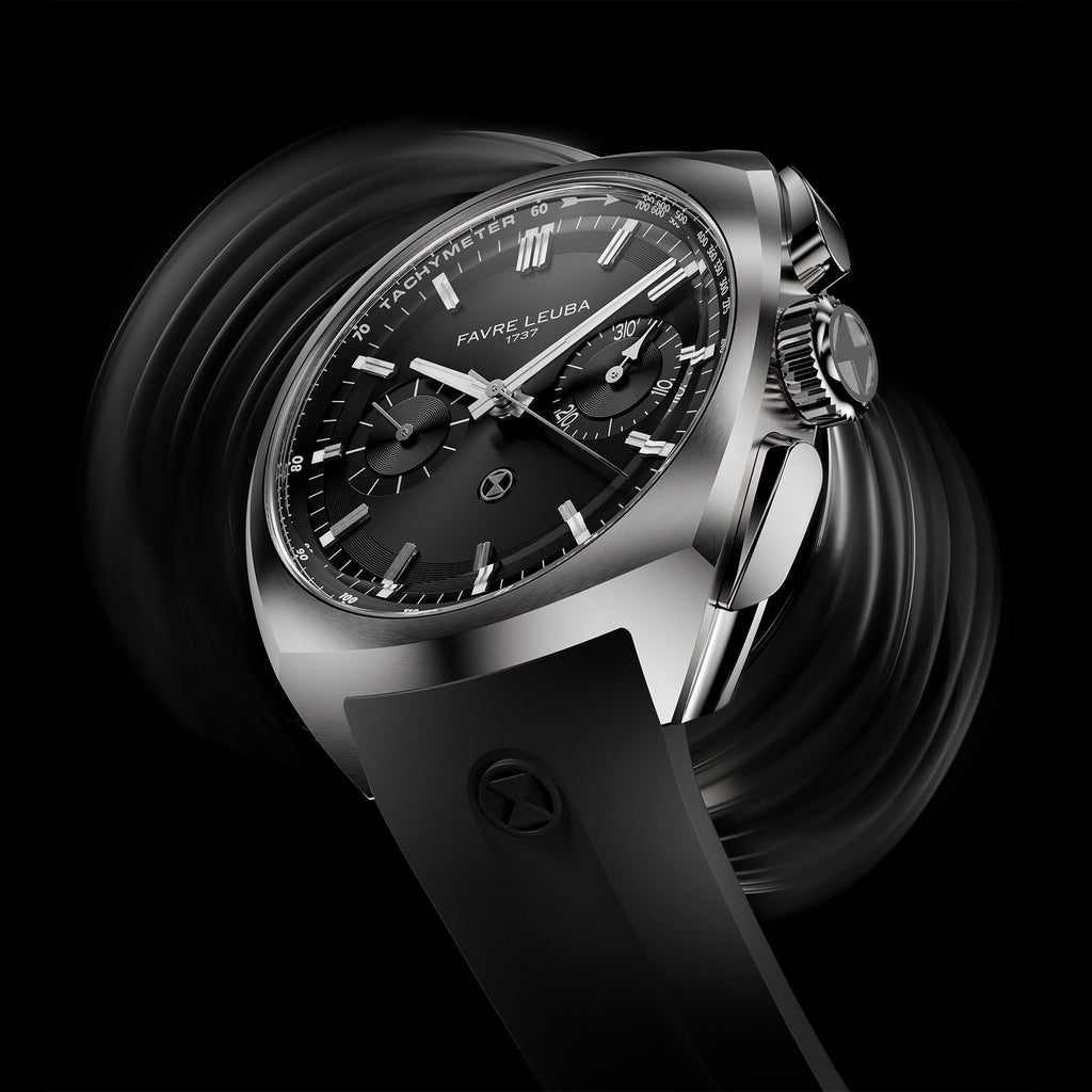 FAVRE LEUBA Chief Chronograph – Black Dial, Rubber Strap — 5