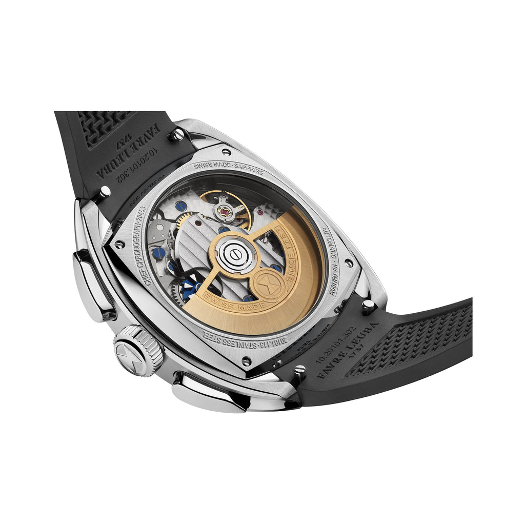 FAVRE LEUBA Chief Chronograph – Black Dial, Rubber Strap — 6