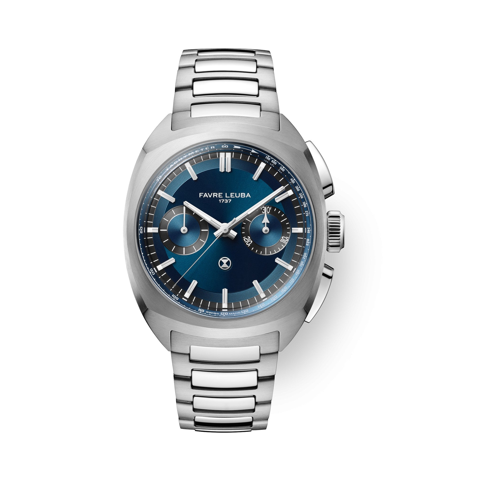 FAVRE LEUBA Chief Chronograph – Blue Dial, Steel Bracelet