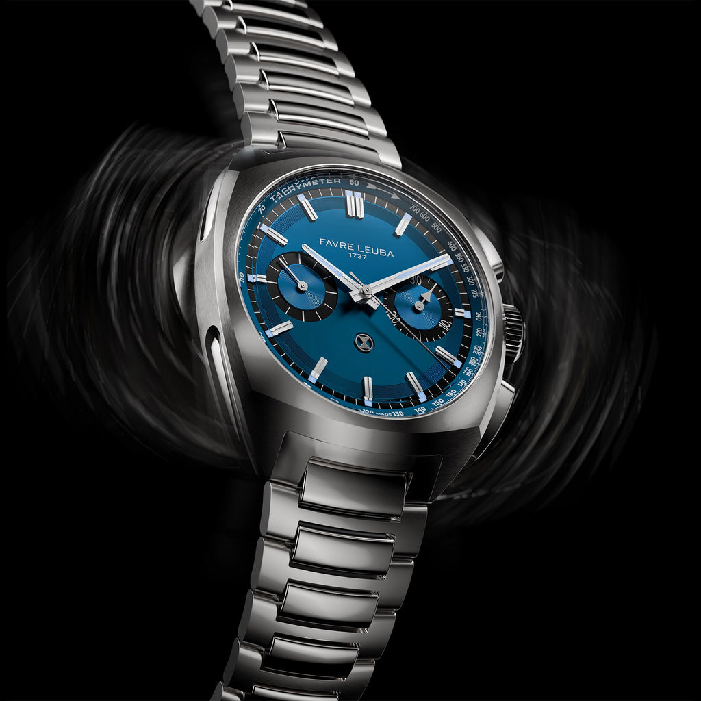 FAVRE LEUBA Chief Chronograph – Blue Dial, Steel Bracelet — 6
