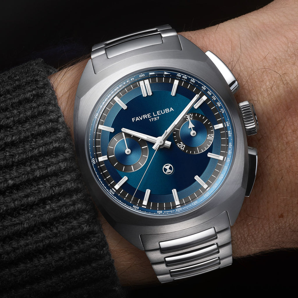 FAVRE LEUBA Chief Chronograph – Blue Dial, Steel Bracelet — 7