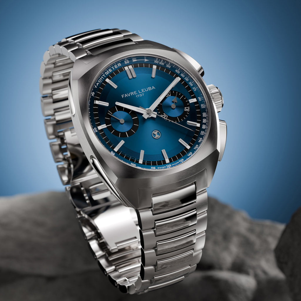 FAVRE LEUBA Chief Chronograph – Blue Dial, Steel Bracelet — 8