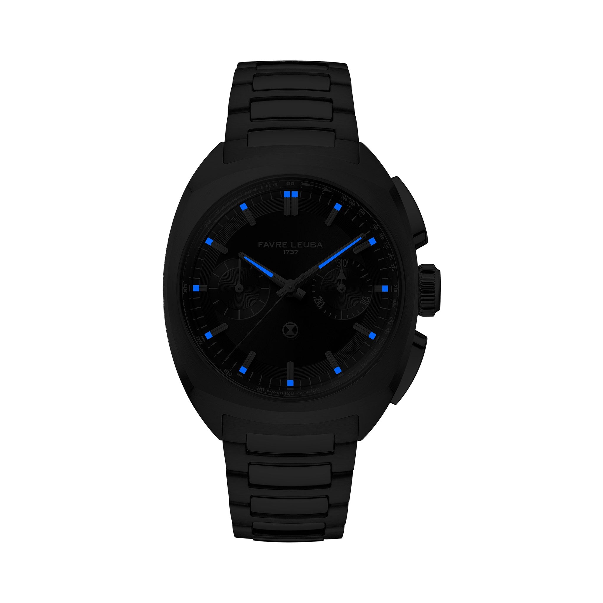 FAVRE LEUBA Chief Chronograph – Blue Dial, Steel Bracelet — 11