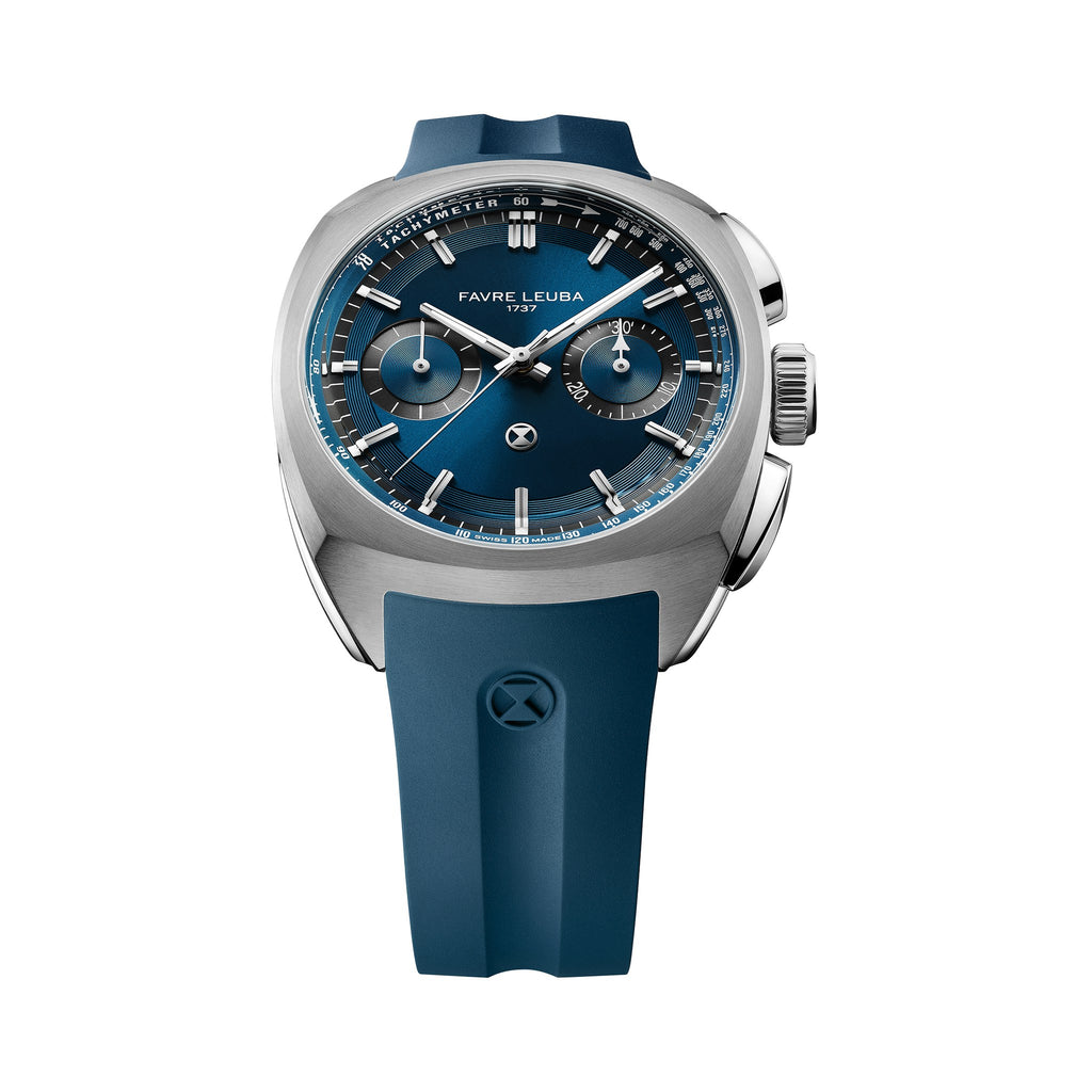 FAVRE LEUBA Chief Chronograph – Blue Dial, Rubber Strap — 5