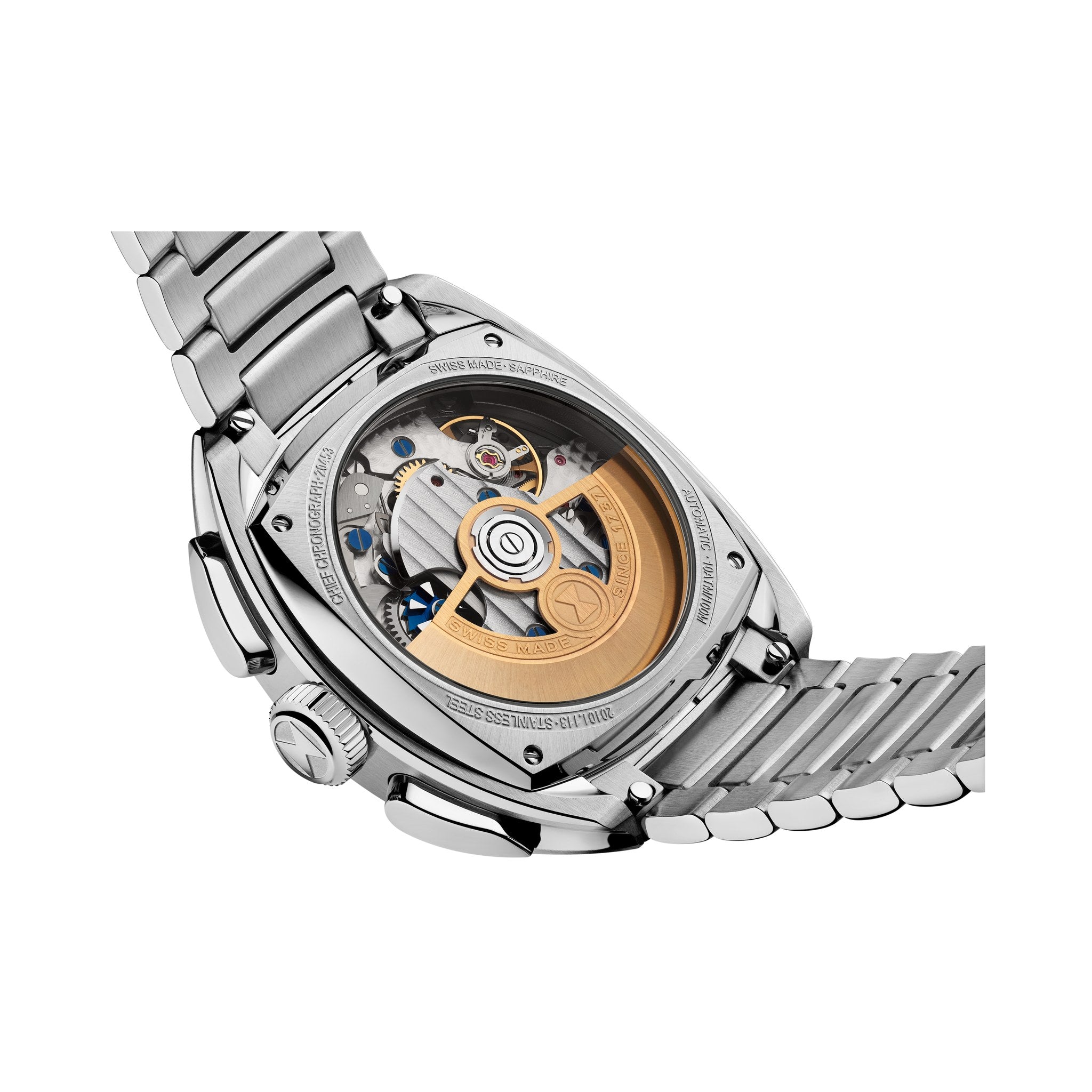 FAVRE LEUBA Chief Chronograph – British Racing Green Dial, Steel Bracelet — 5