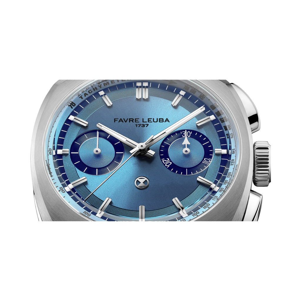 FAVRE LEUBA Chief Chronograph – Ice Blue Dial, Steel Bracelet