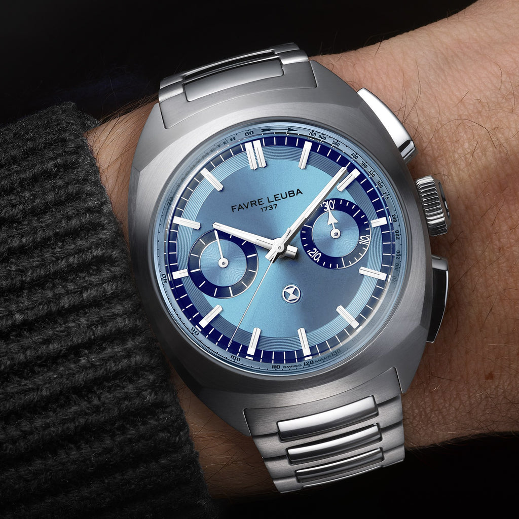 FAVRE LEUBA Chief Chronograph – Ice Blue Dial, Steel Bracelet — 2