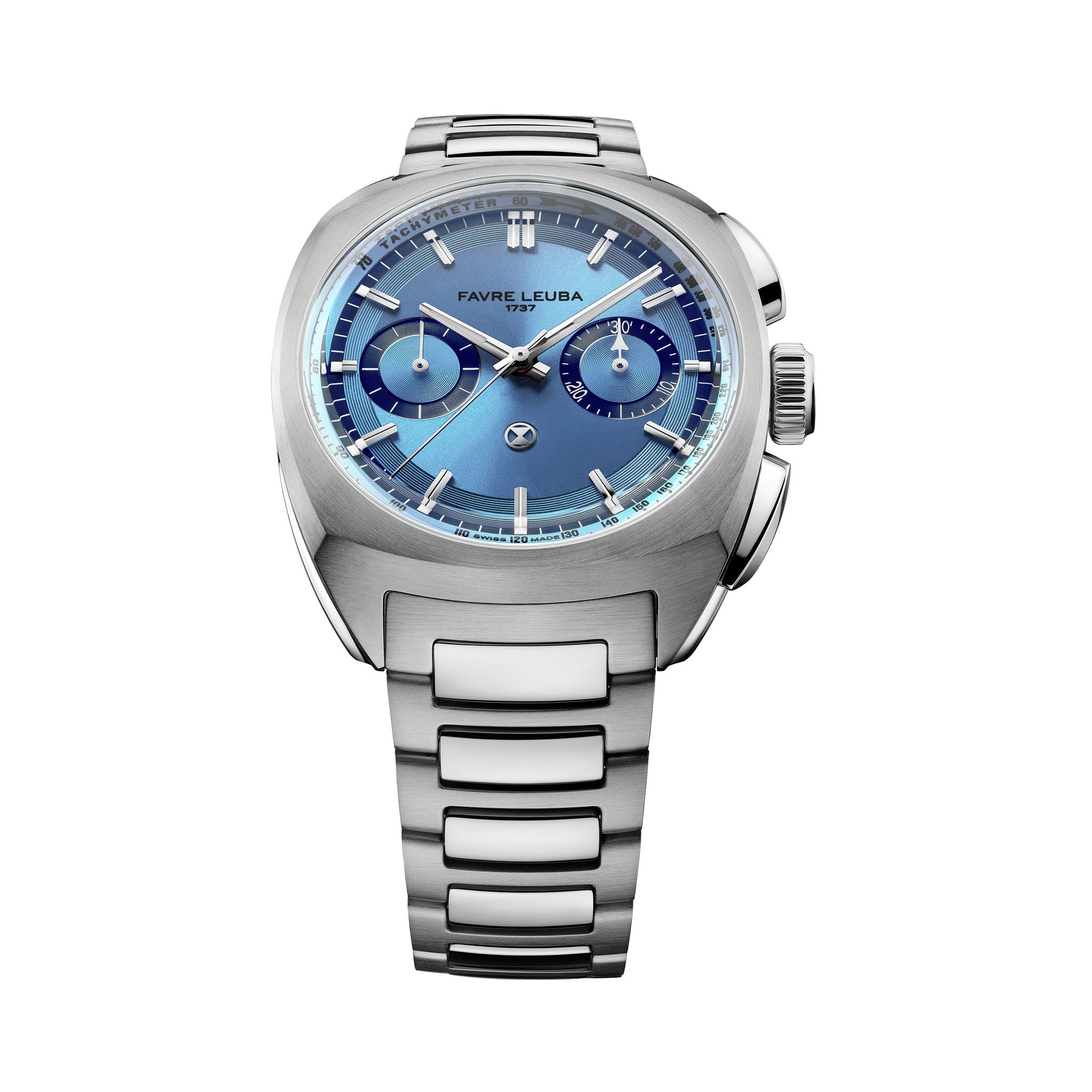 FAVRE LEUBA Chief Chronograph – Ice Blue Dial, Steel Bracelet — 5