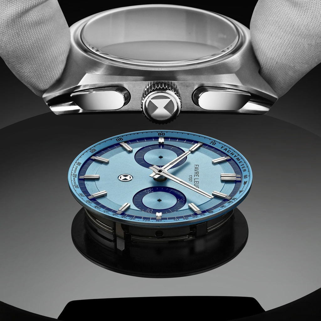 FAVRE LEUBA Chief Chronograph – Ice Blue Dial, Rubber Strap — 3