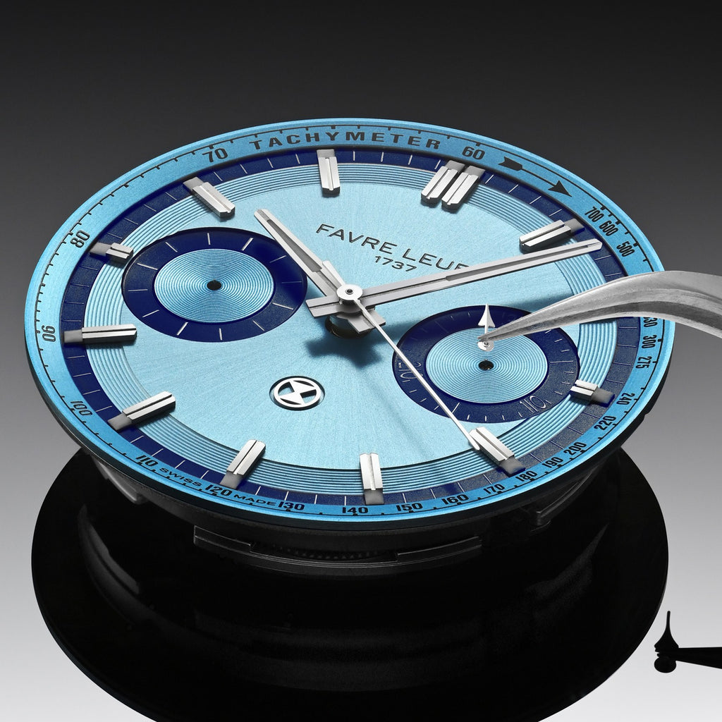 FAVRE LEUBA Chief Chronograph – Ice Blue Dial, Rubber Strap — 4