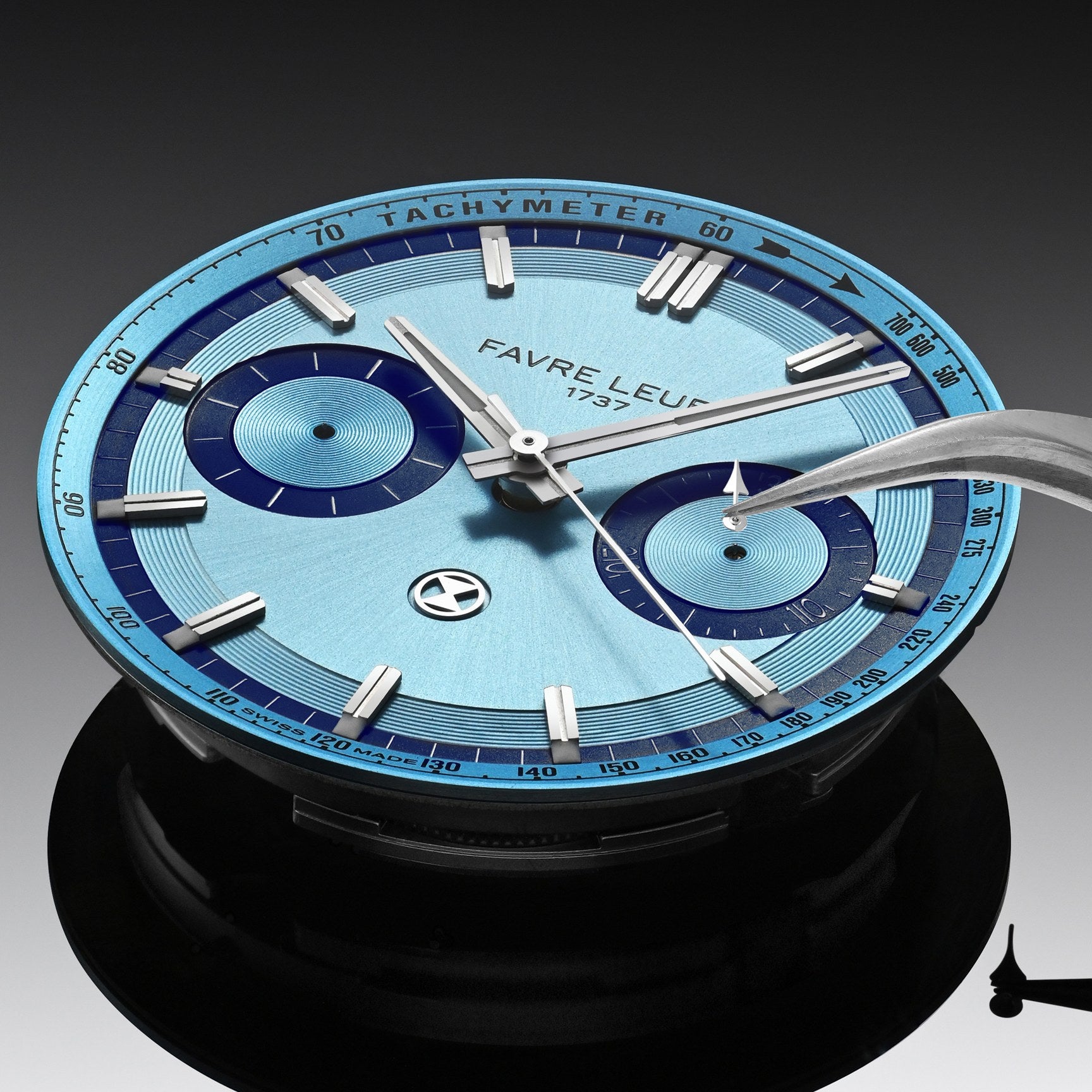 FAVRE LEUBA Chief Chronograph – Ice Blue Dial, Rubber Strap — 4