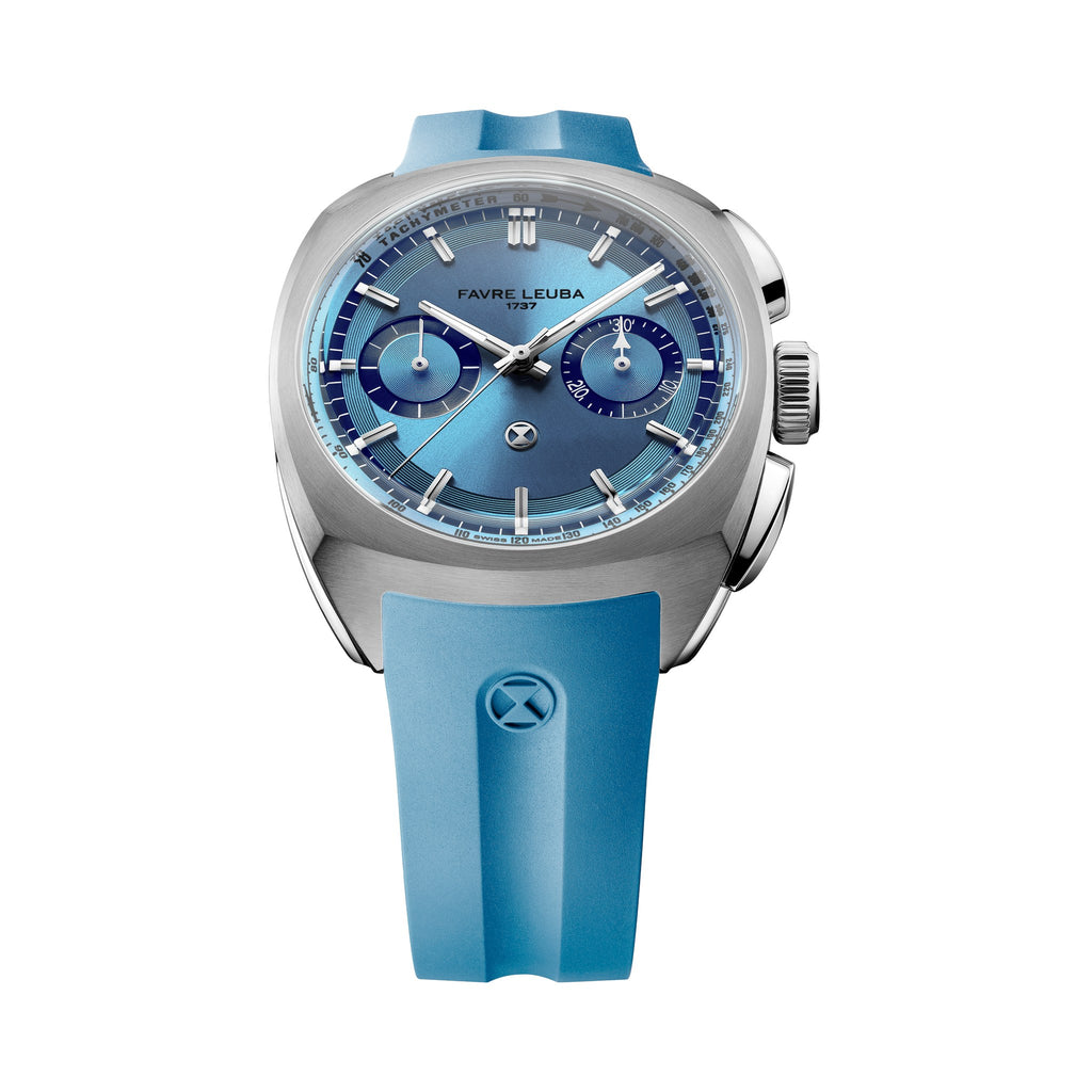 FAVRE LEUBA Chief Chronograph – Ice Blue Dial, Rubber Strap — 6