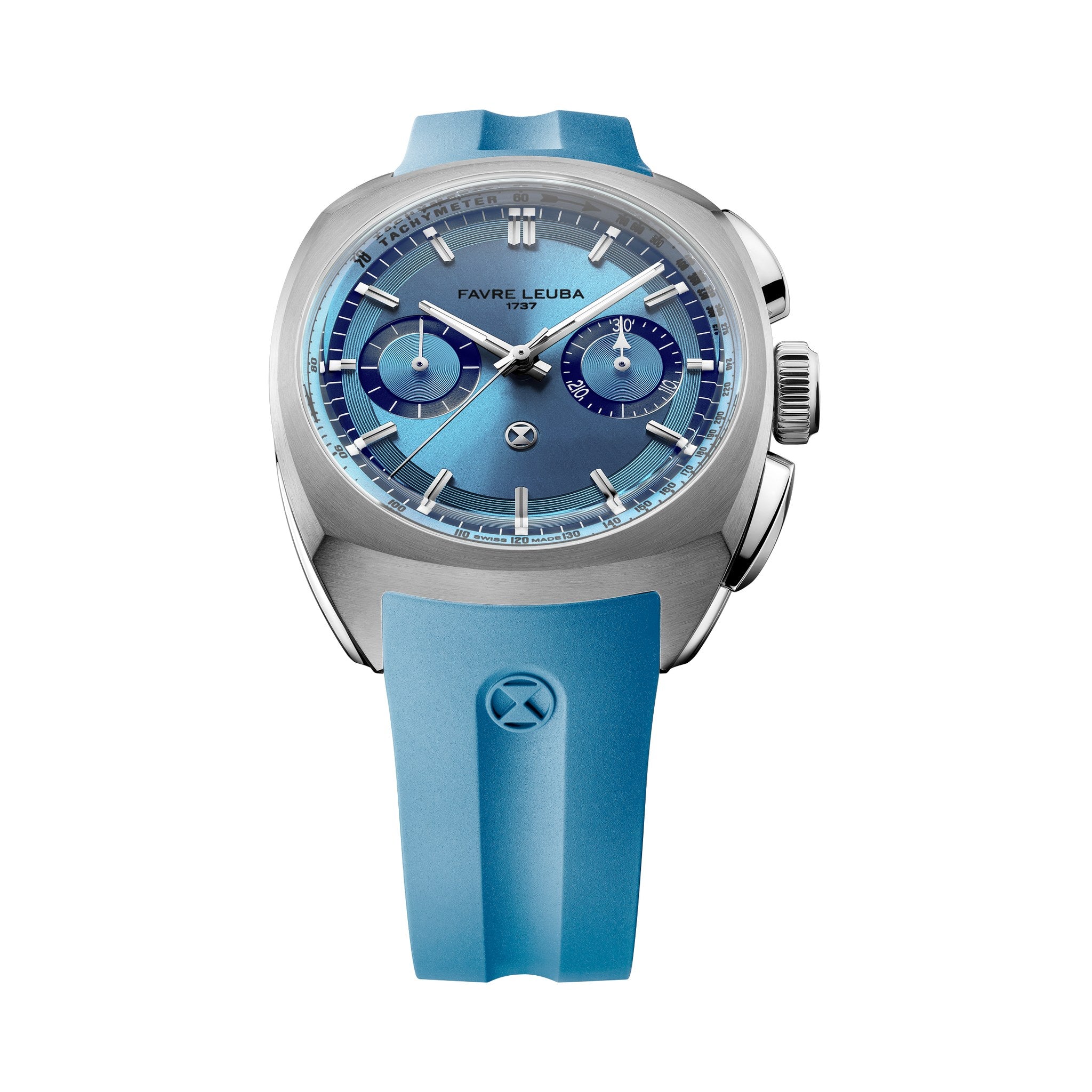 FAVRE LEUBA Chief Chronograph – Ice Blue Dial, Rubber Strap — 6