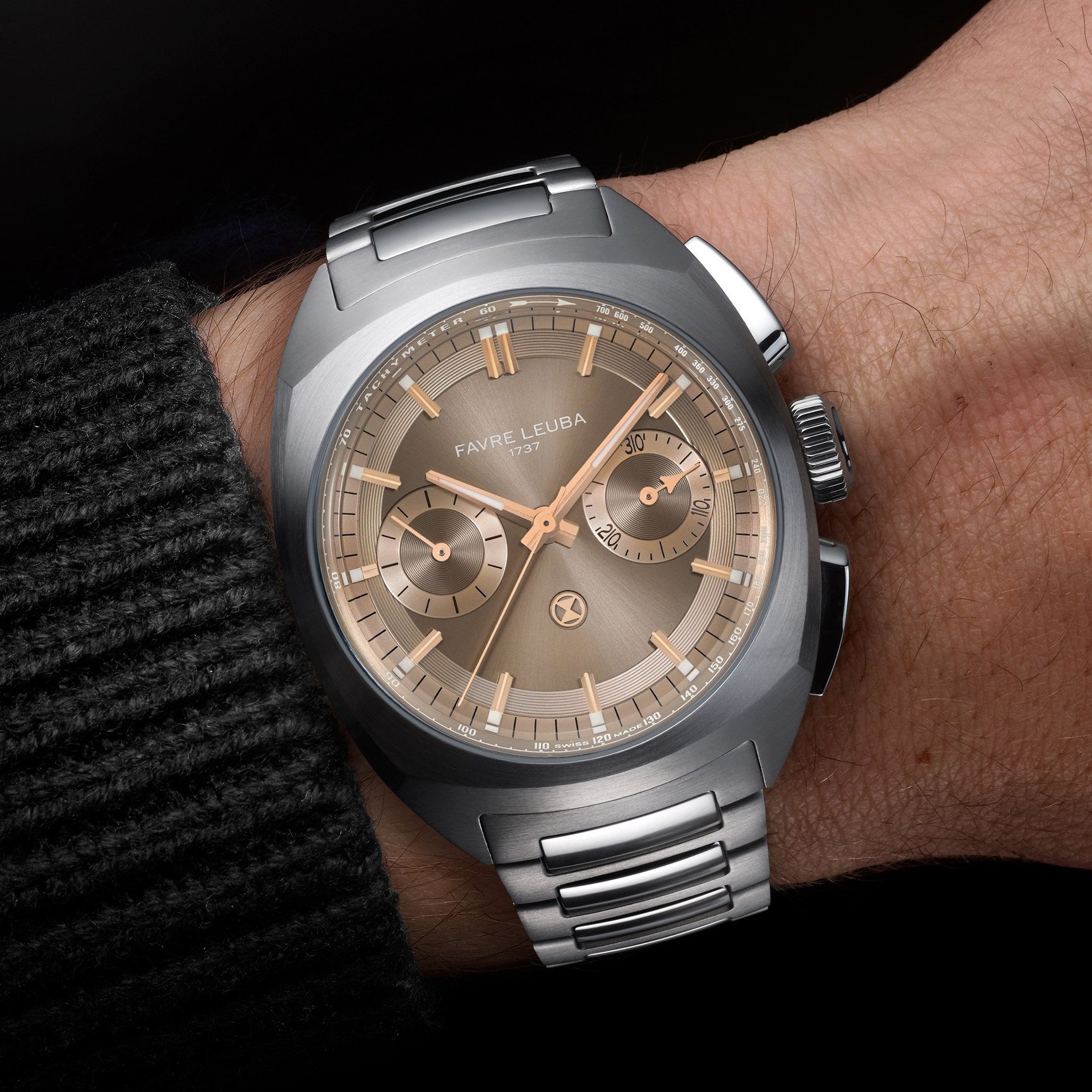 FAVRE LEUBA Chief Chronograph – Dune Dial, Steel Bracelet — 2