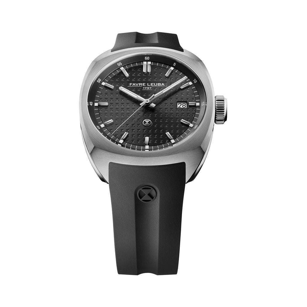 FAVRE LEUBA Chief Date – Black Dial, Rubber Strap