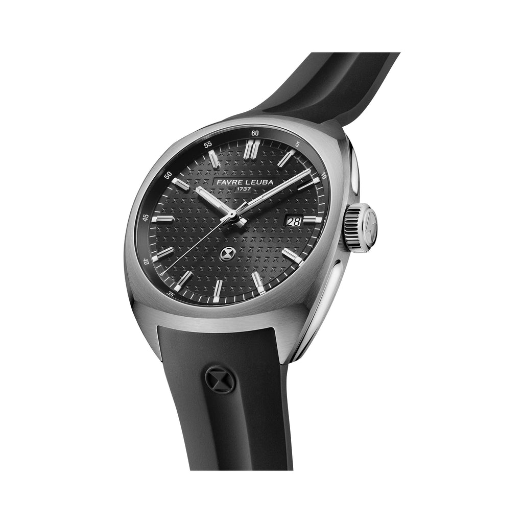FAVRE LEUBA Chief Date – Black Dial, Rubber Strap — 5