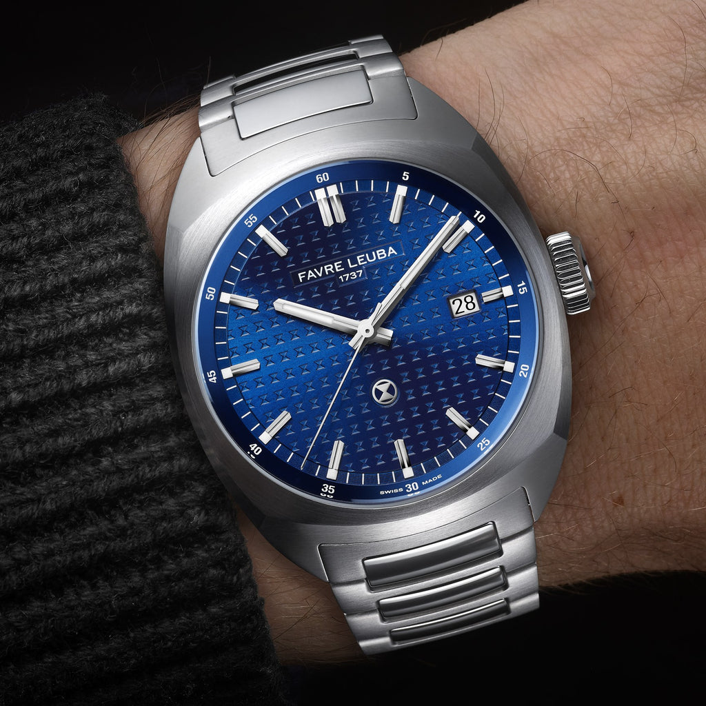 FAVRE LEUBA Chief Date – Blue Dial, Steel Bracelet — 2