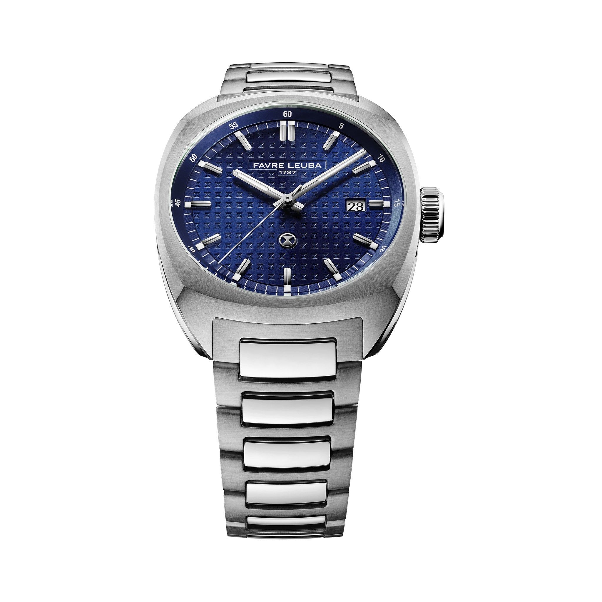 FAVRE LEUBA Chief Date – Blue Dial, Steel Bracelet — 5