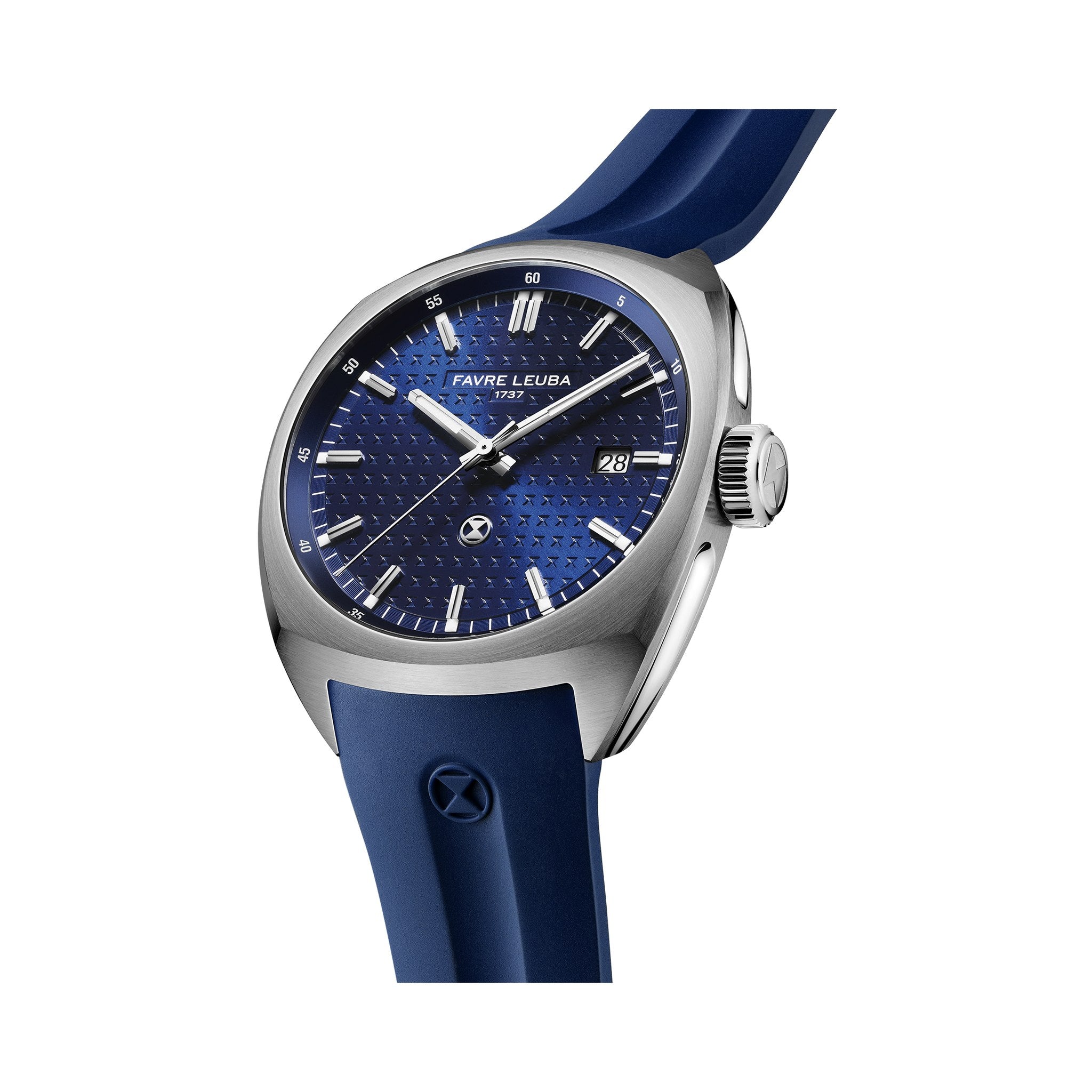 FAVRE LEUBA Chief Date – Blue Dial, Rubber Strap