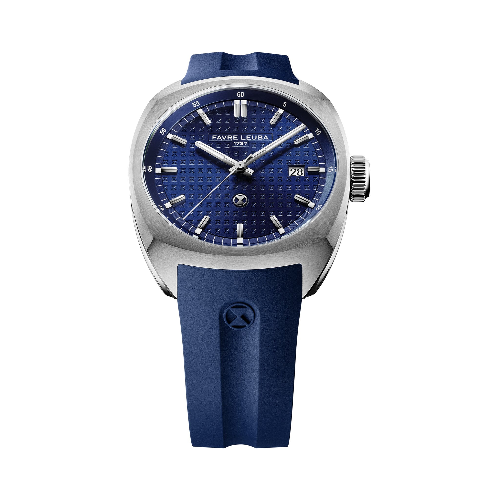 FAVRE LEUBA Chief Date – Blue Dial, Rubber Strap — 5