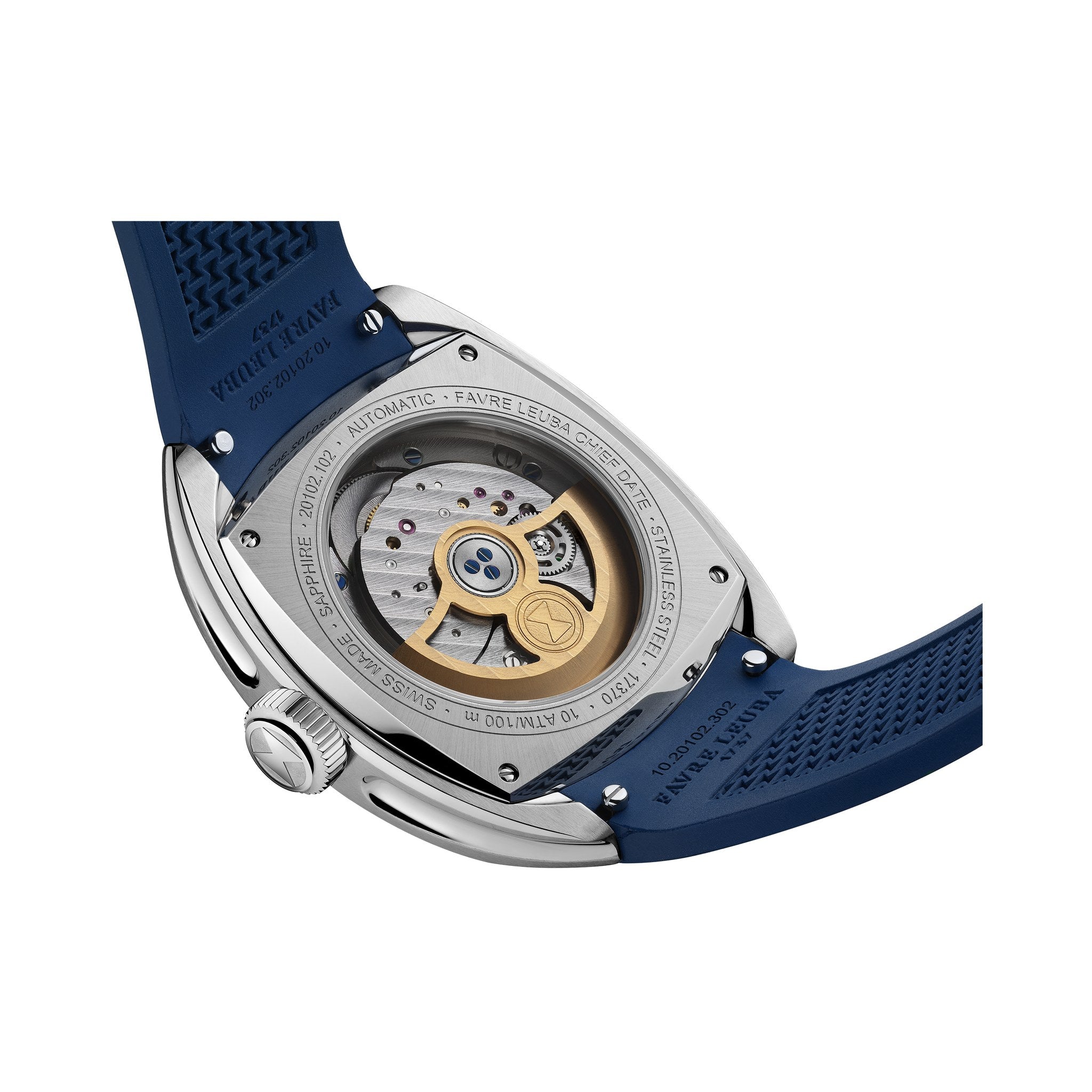 FAVRE LEUBA Chief Date – Blue Dial, Rubber Strap — 6