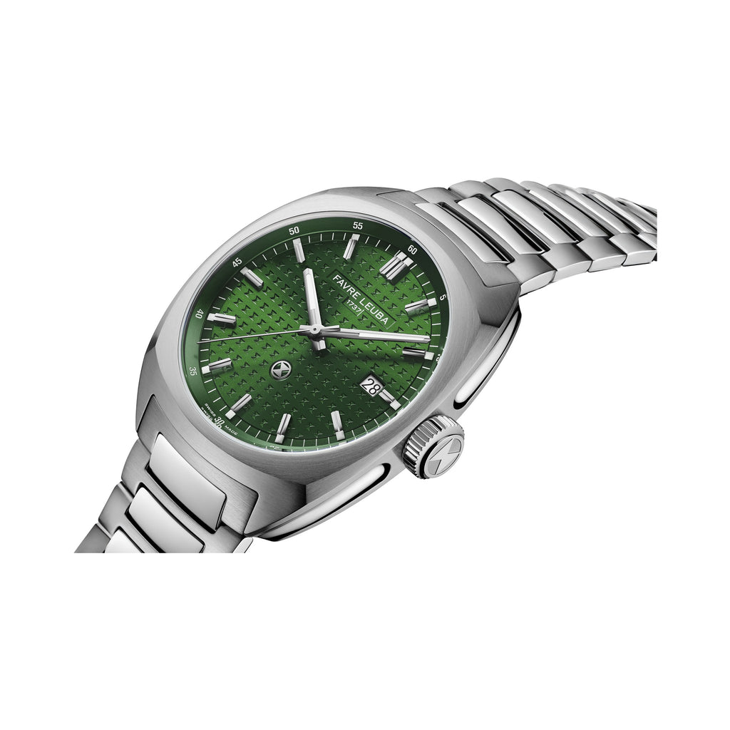 FAVRE LEUBA Chief Date – Green Dial, Steel Bracelet — 5
