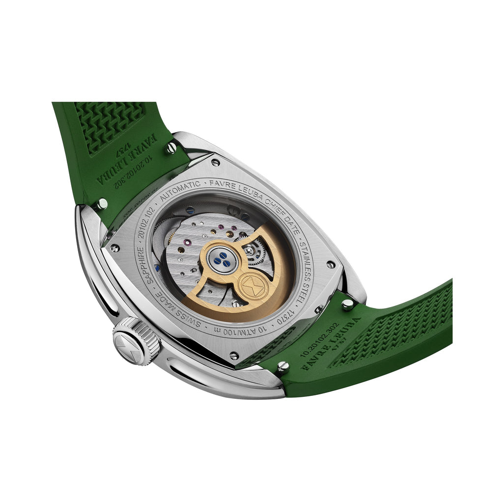 FAVRE LEUBA Chief Date – Green Dial, Rubber Strap — 6