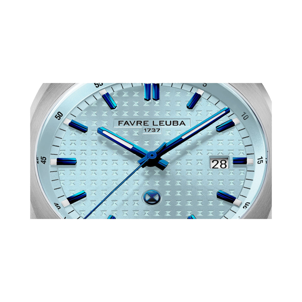 FAVRE LEUBA Chief Date – Ice Blue Dial, Steel Bracelet