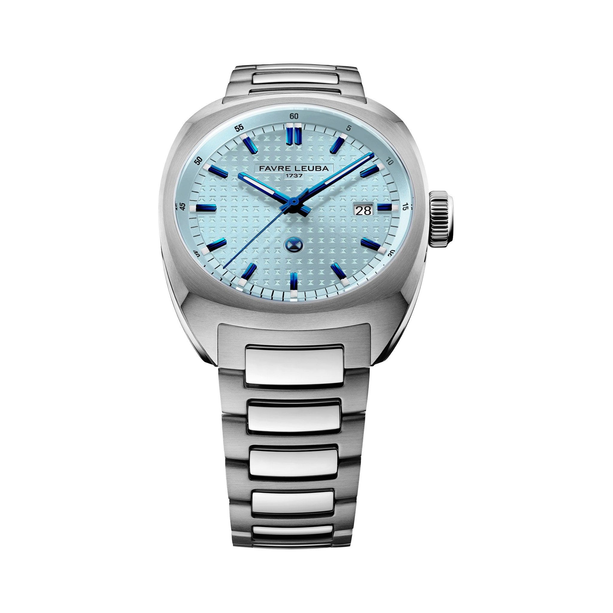 FAVRE LEUBA Chief Date – Ice Blue Dial, Steel Bracelet — 5
