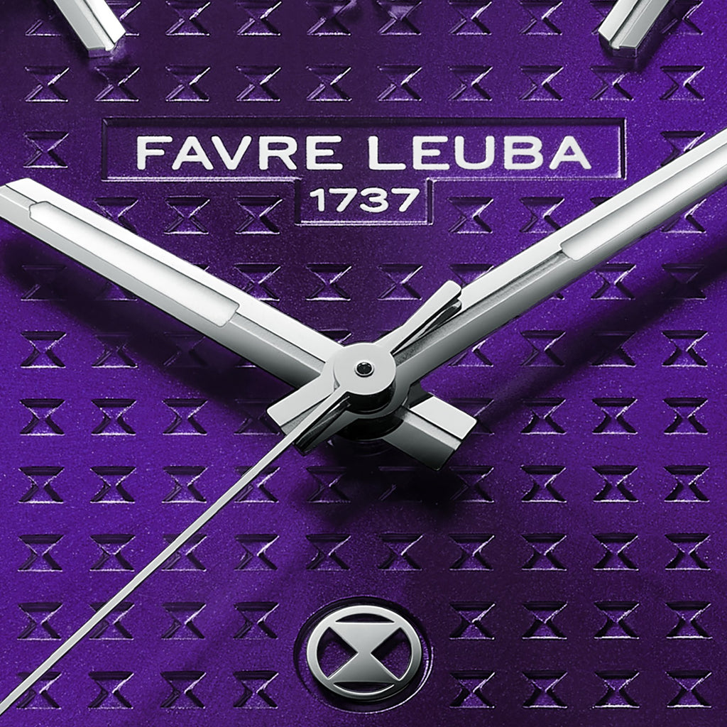 FAVRE LEUBA Chief Date – Royal Purple Dial, Rubber Strap — 3