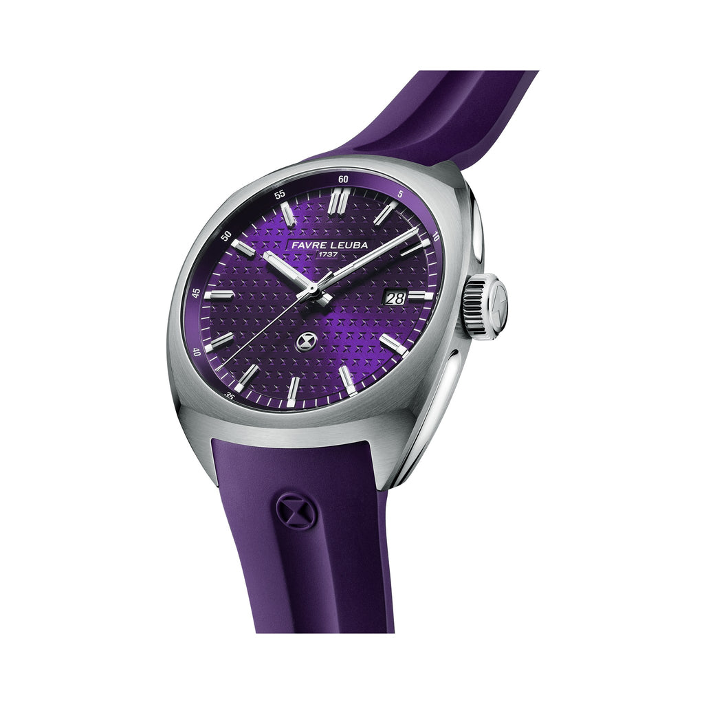 FAVRE LEUBA Chief Date – Royal Purple Dial, Rubber Strap — 6