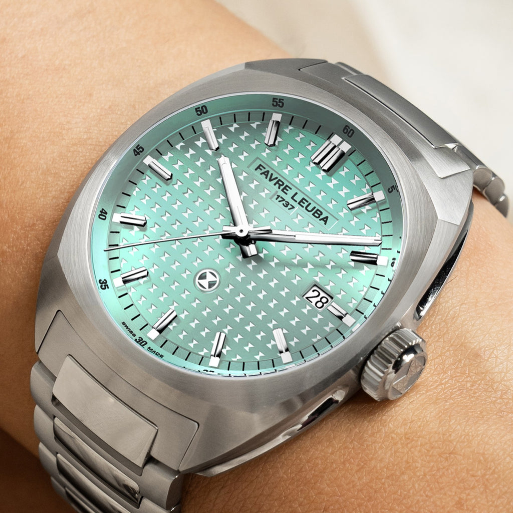 FAVRE LEUBA Chief Date – Mint Green Dial, Steel Bracelet — 2