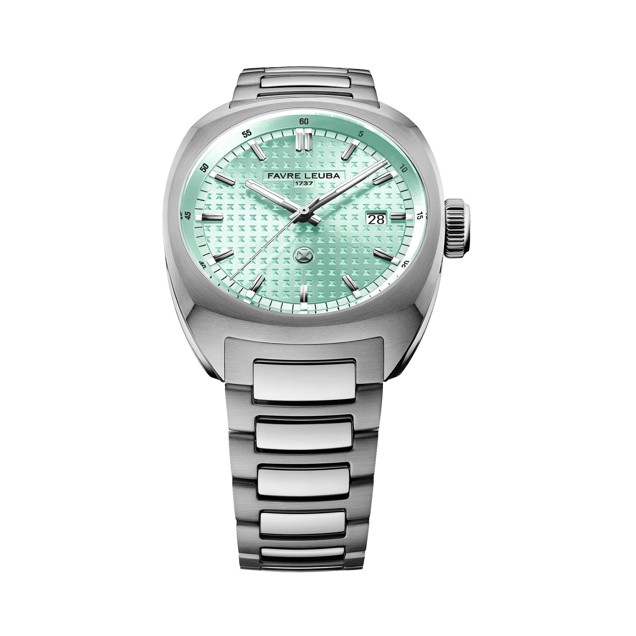 FAVRE LEUBA Chief Date – Mint Green Dial, Steel Bracelet — 4