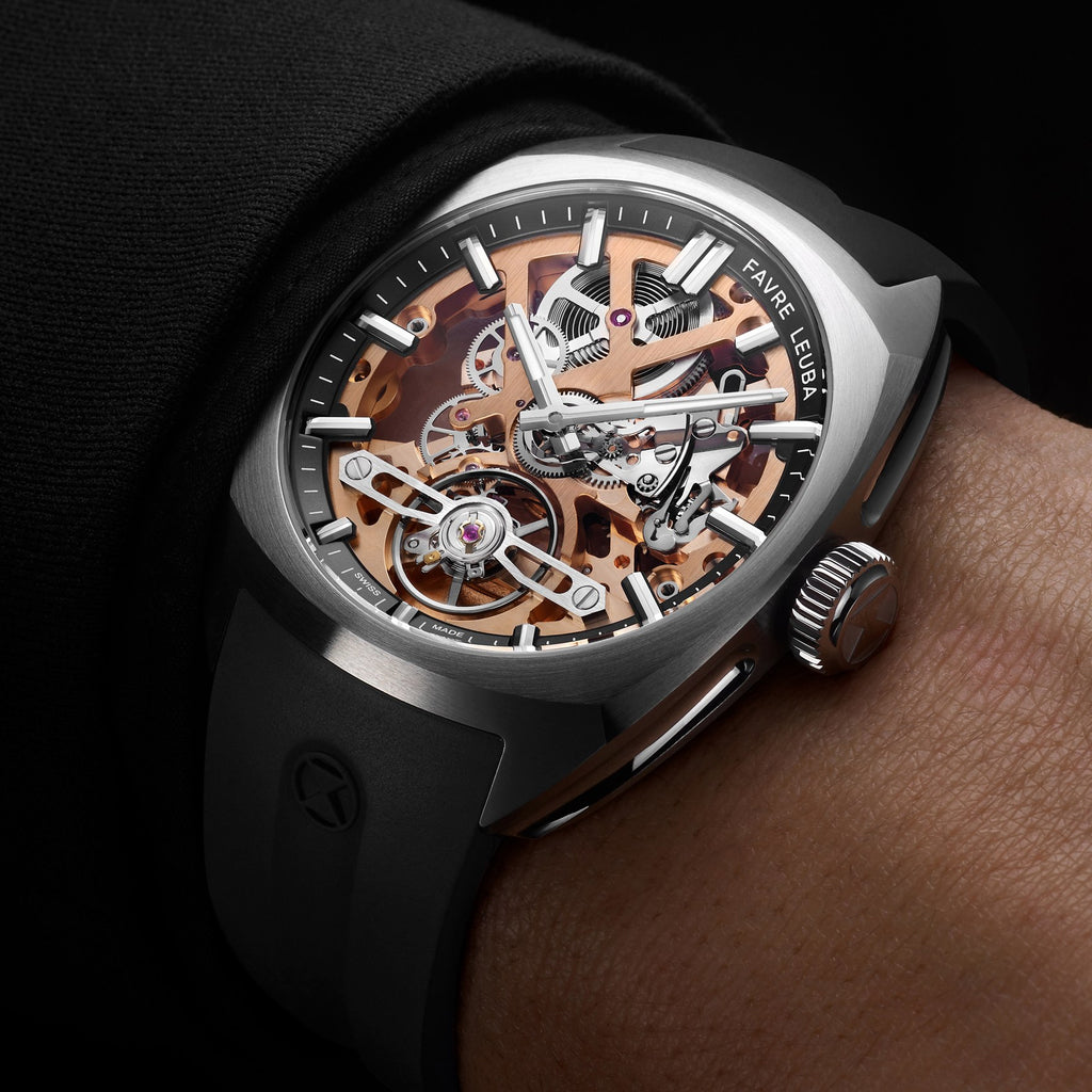 FAVRE LEUBA Chief Skeleton – Gold Movement, Black Minute Ring — 2