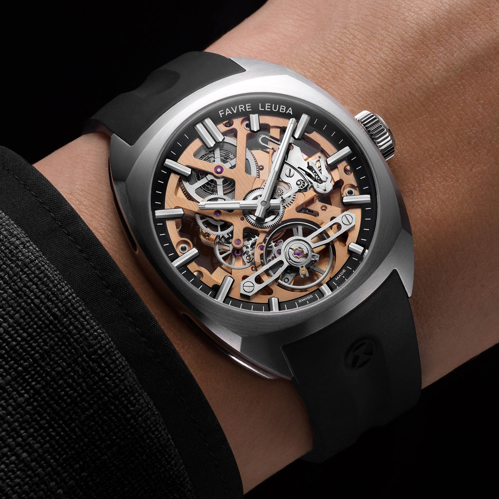 FAVRE LEUBA Chief Skeleton – Gold Movement, Black Minute Ring — 3