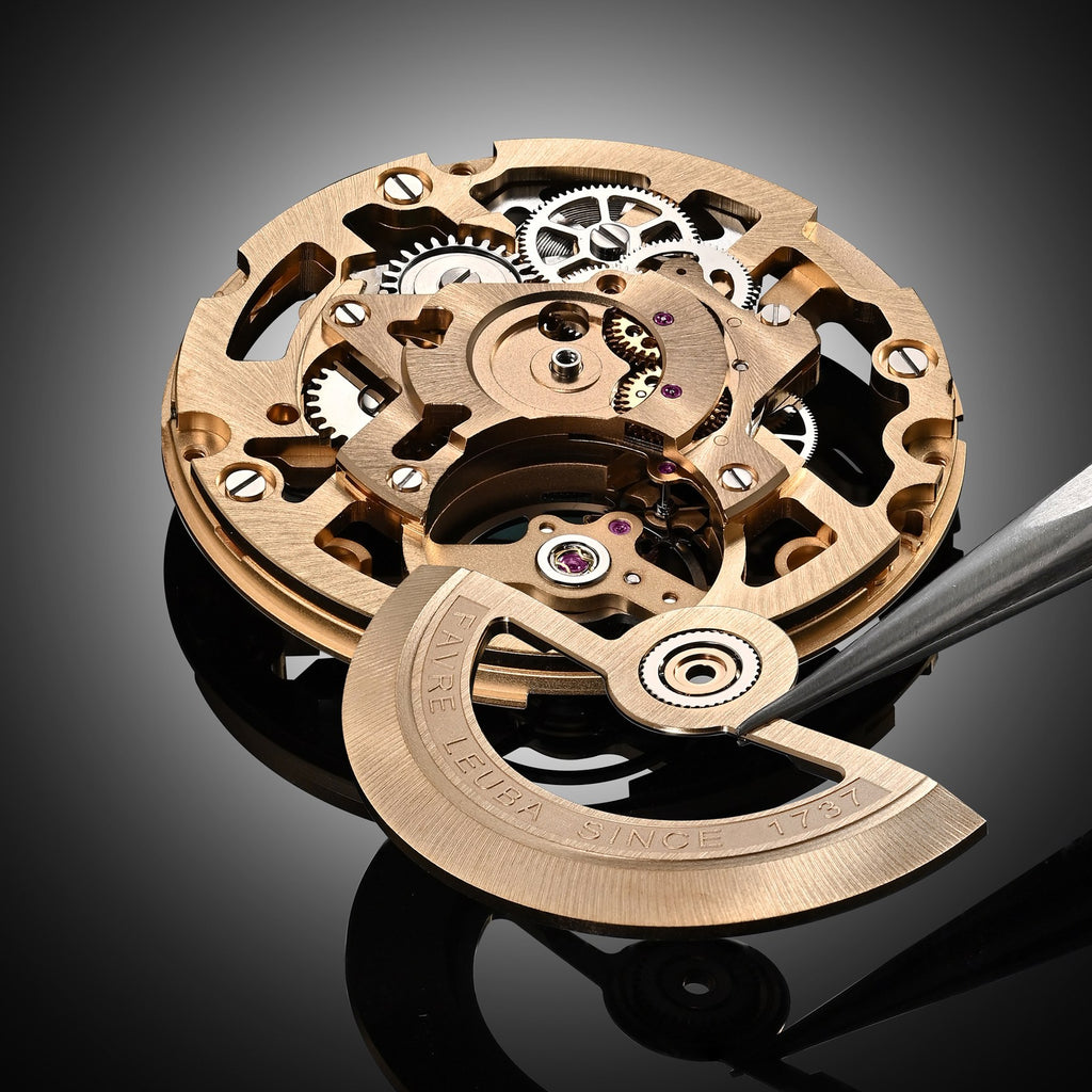 FAVRE LEUBA Chief Skeleton – Gold Movement, Black Minute Ring — 4