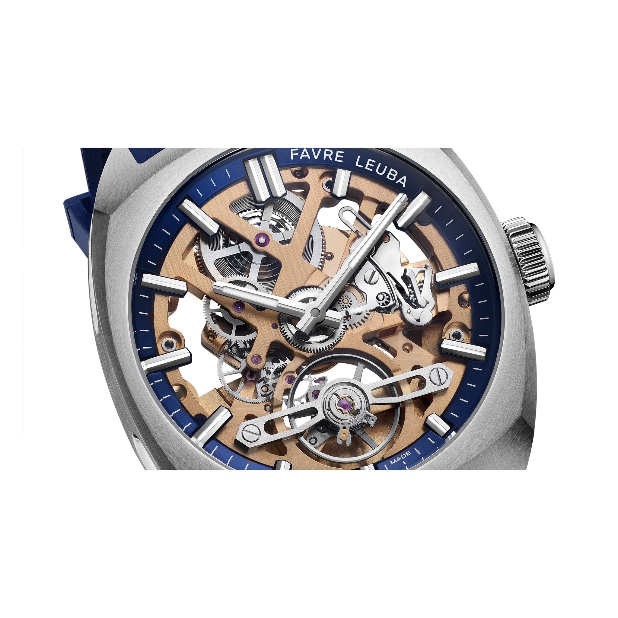 FAVRE LEUBA Chief Skeleton – Gold Movement, Blue Minute Ring