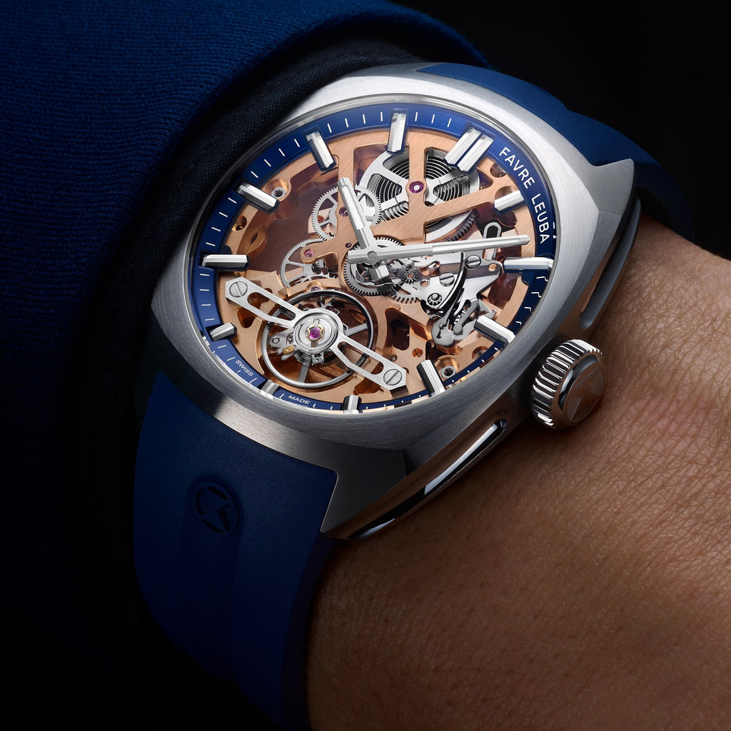 FAVRE LEUBA Chief Skeleton – Gold Movement, Blue Minute Ring — 2