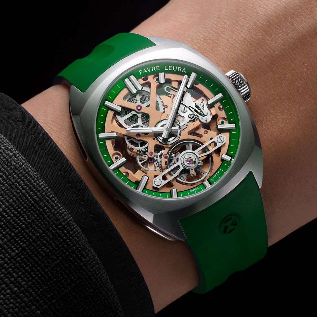 FAVRE LEUBA Chief Skeleton – Gold Movement, Green Minute Ring — 3