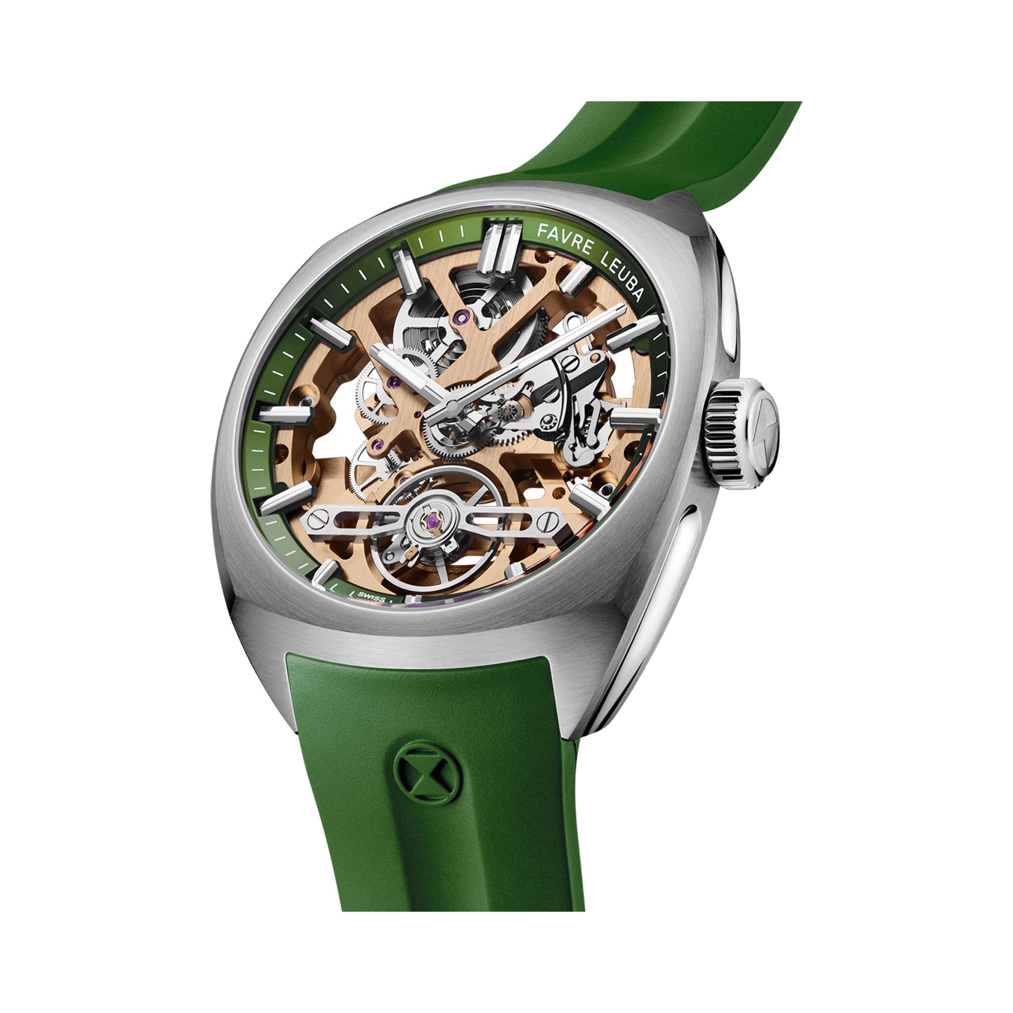FAVRE LEUBA Chief Skeleton – Gold Movement, Green Minute Ring — 7
