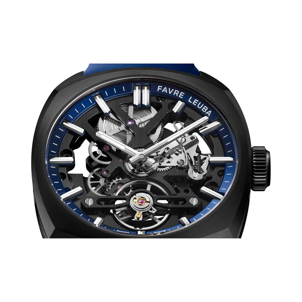 FAVRE LEUBA Chief Skeleton – Black Movement, Blue Minute Ring
