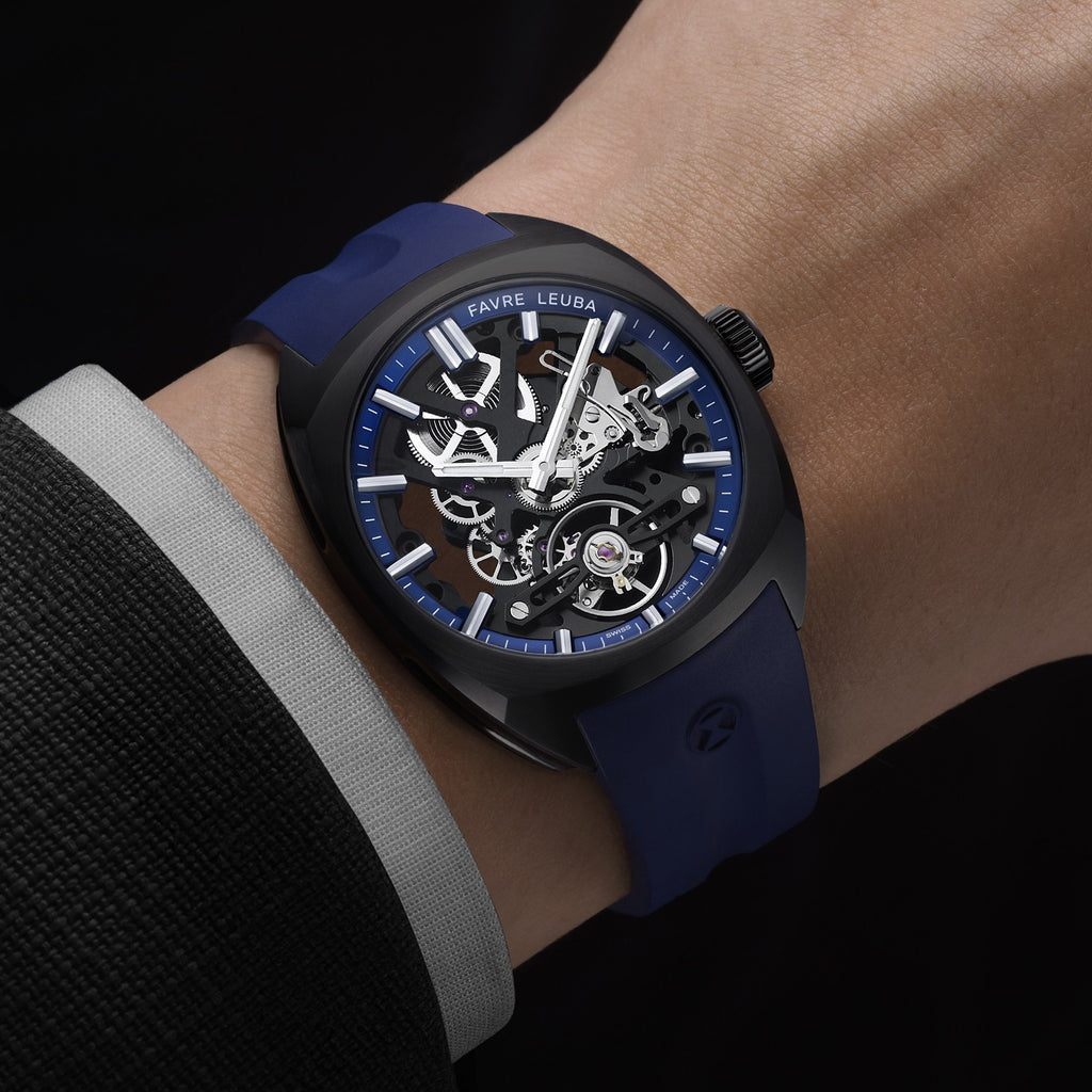 FAVRE LEUBA Chief Skeleton – Black Movement, Blue Minute Ring — 3
