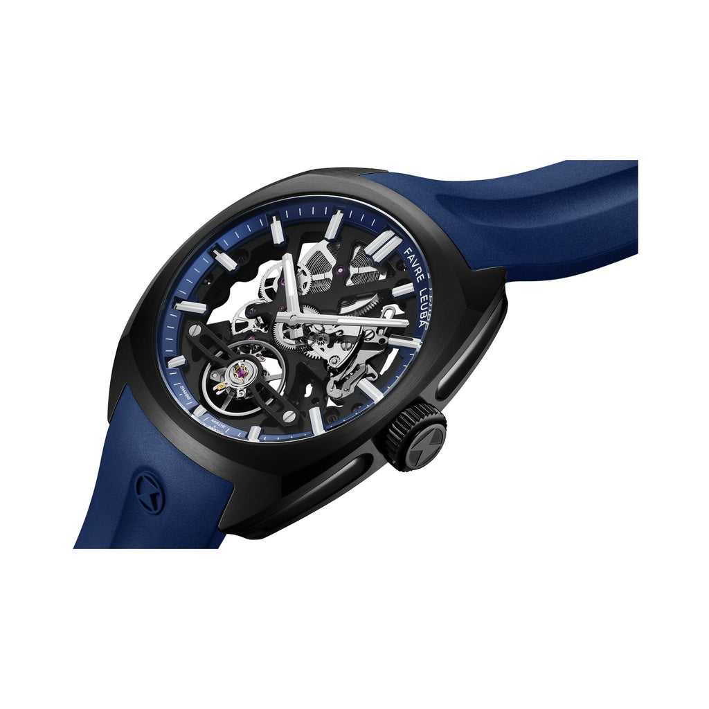FAVRE LEUBA Chief Skeleton – Black Movement, Blue Minute Ring — 8