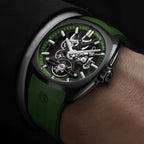 FAVRE LEUBA Chief Skeleton – Black Movement, Green Minute Ring — 2