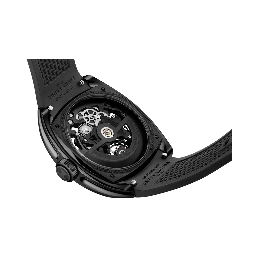 FAVRE LEUBA Chief Skeleton – Black Movement, Ice Blue Minute Ring — 9