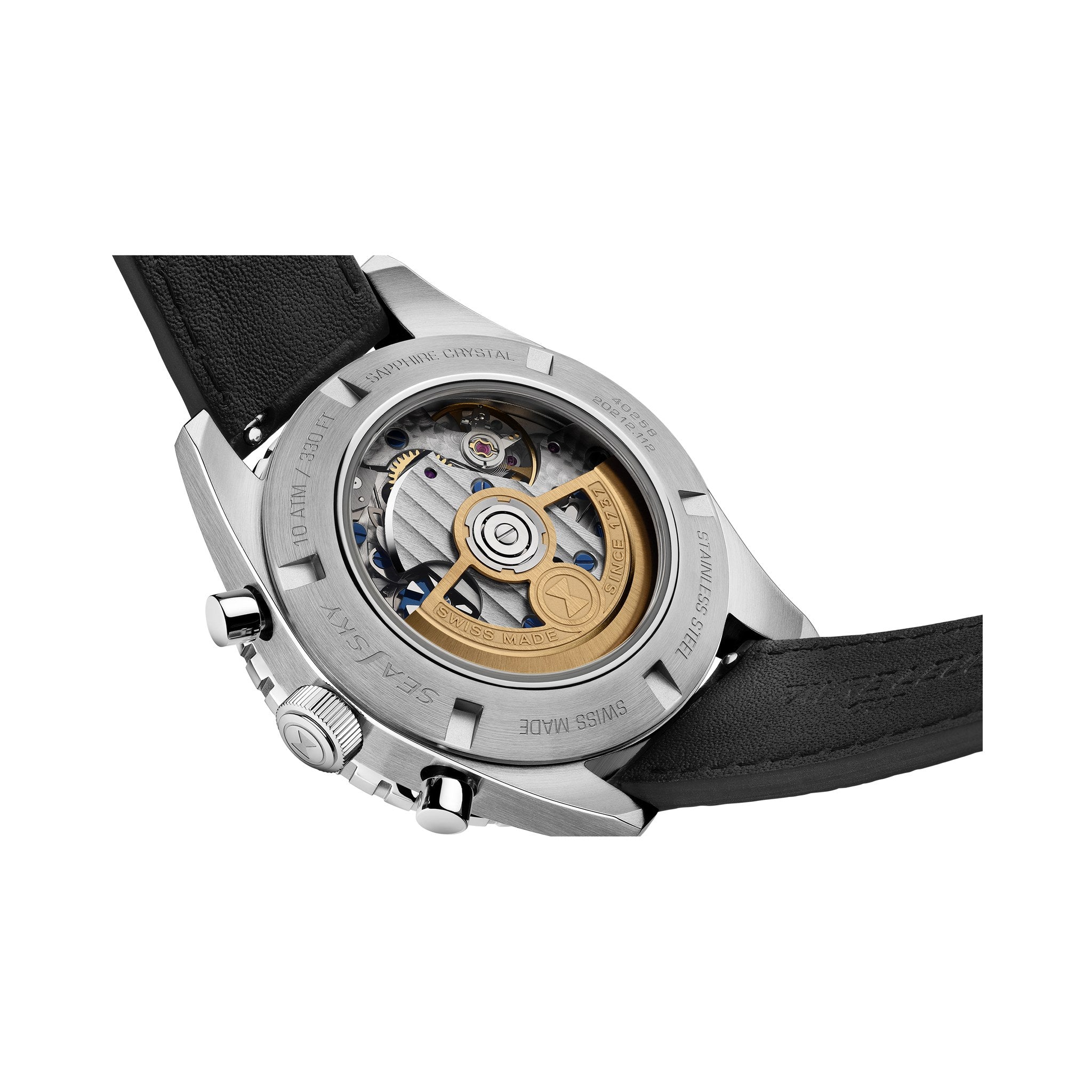 FAVRE LEUBA Sea Sky Revival – Black Dial, Leather Strap — 6