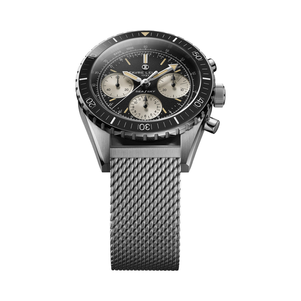 FAVRE LEUBA Sea Sky Revival – Black Dial, Mesh Bracelet — 6